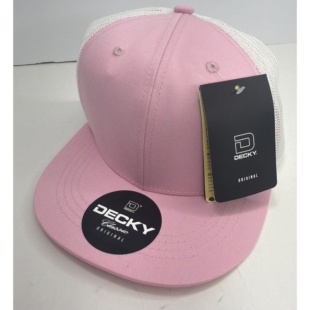 Decky Unisex 6 Panel Mid Profile Structured Cotton Blend Trucker Cap  NWT